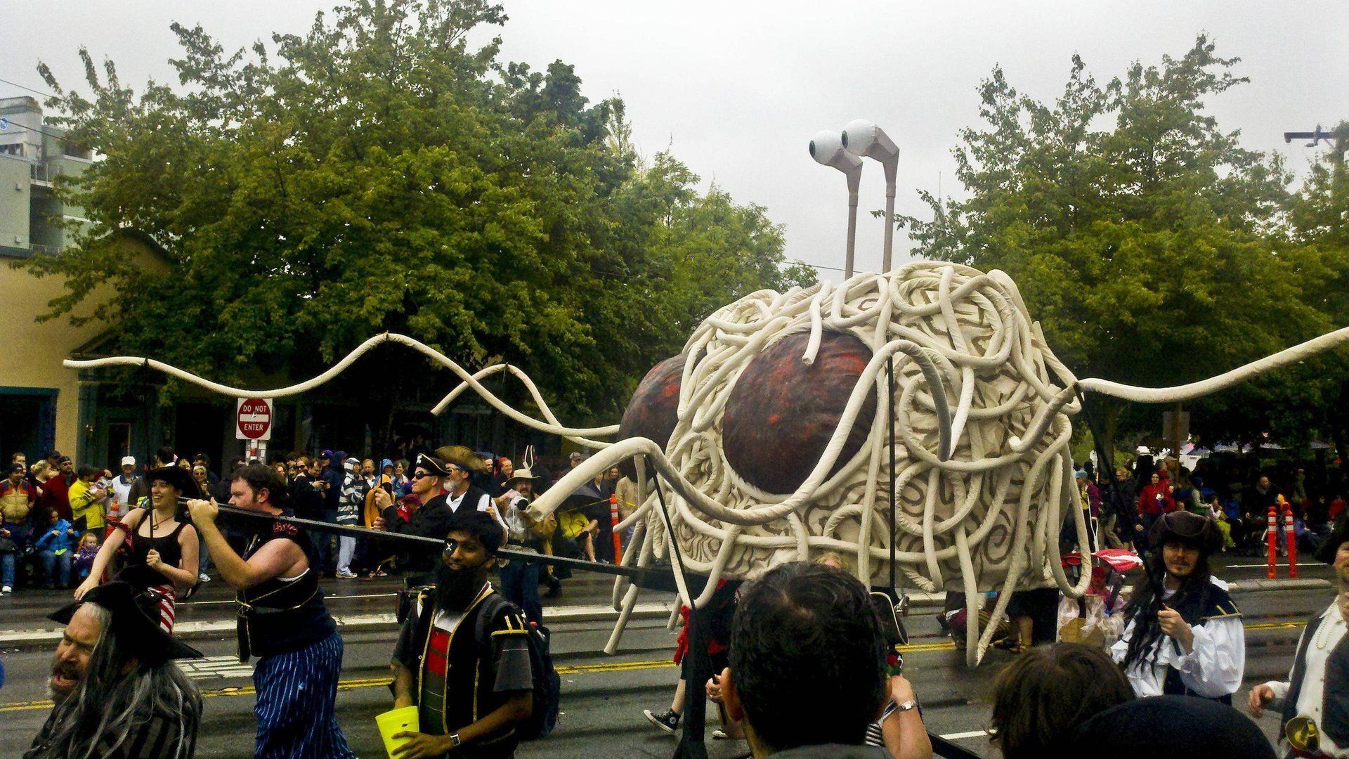 Monstre de spaghettis Wellington autorise à se marier une passoire sur