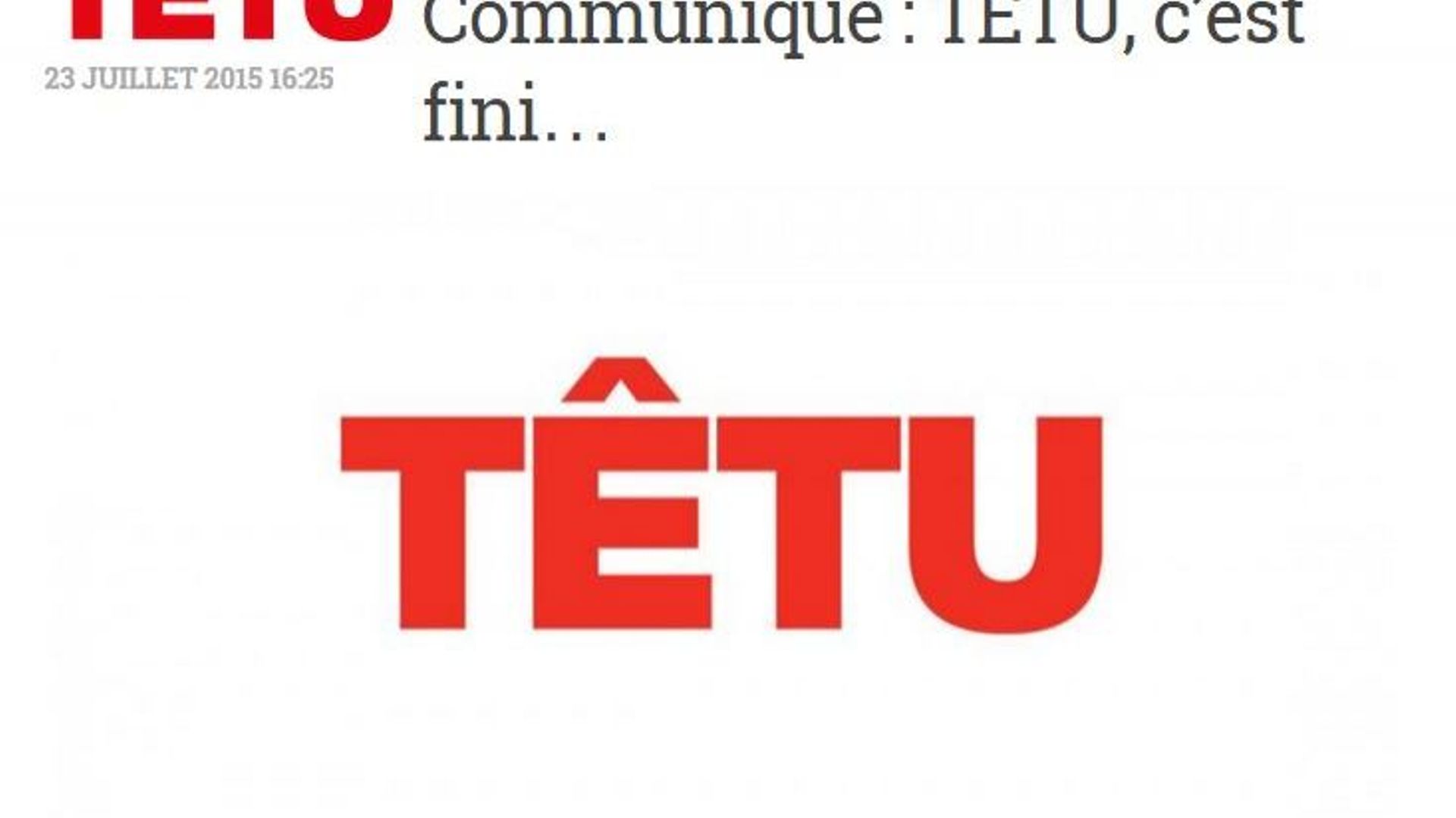 Têtu c est fini le mensuel gay français est placé en liquidation judiciaire RTBF Actus