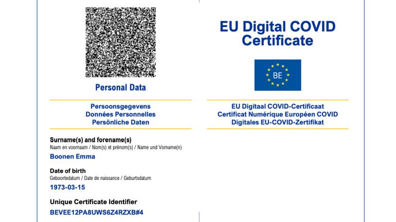 Voici à quoi ressemblera le Certificat Covid européen, 