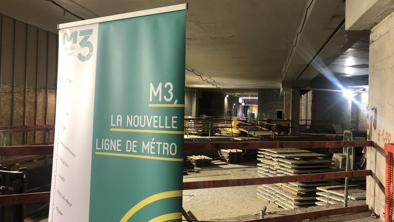 Métro Nord-sud à Bruxelles: les travaux battent leur plein à la station-terminus Albert