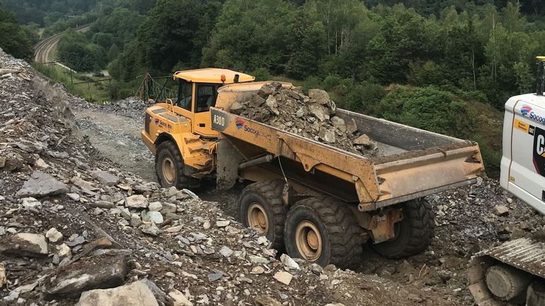 140 mille m³ de roche à sécuriser le long du rail entre Namur et Arlon