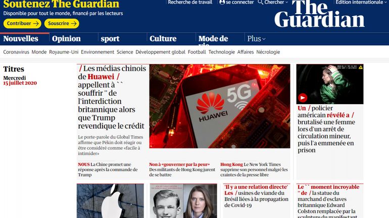 Le quotidien britannique The Guardian va supprimer jusqu'à 180 postes