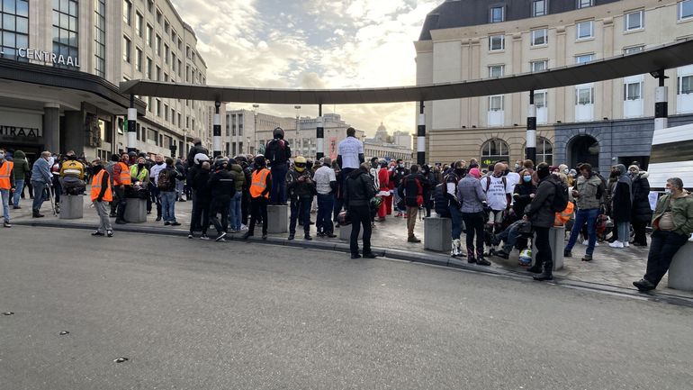 Environ 250 personnes manifestent contre la taxe kilométrique à Bruxelles
