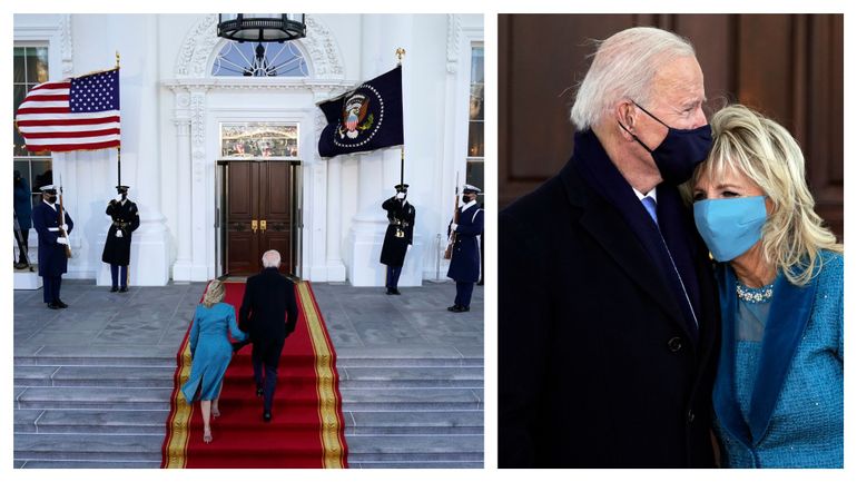 Investiture de Joe Biden : le nouveau couple présidentiel arrive à la Maison Blanche