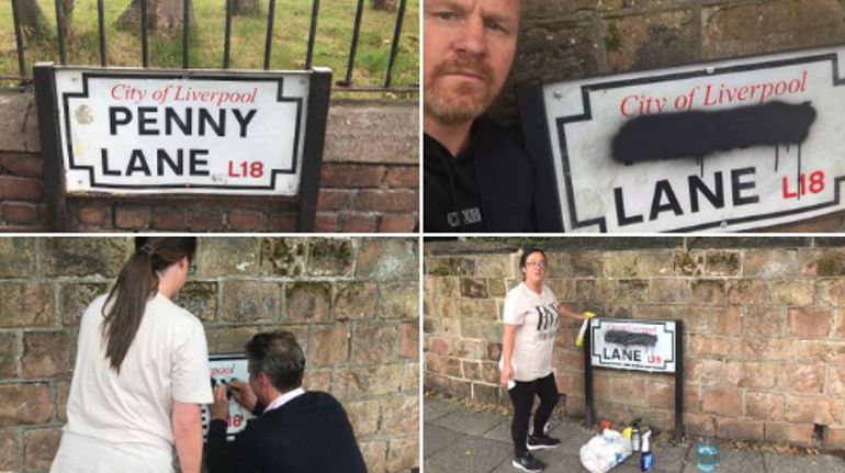Débats sur la mémoire du colonialisme : les plaques de rue de Penny Lane à Liverpool vandalisées
