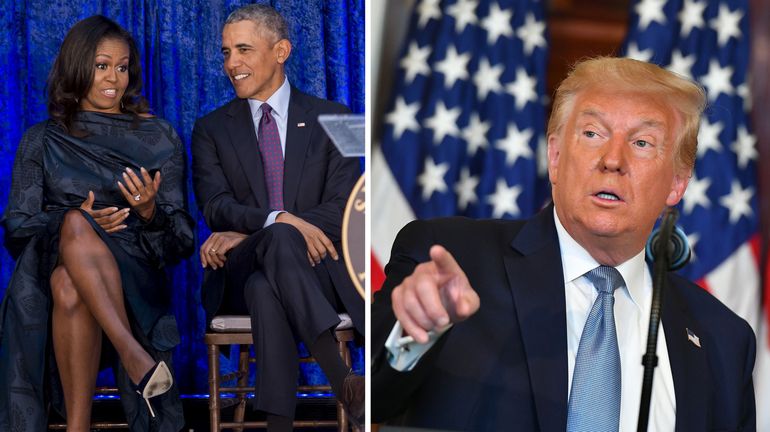 Trump contre-attaque : en difficulté dans les sondages, le président américain s'en prend au duo Barack et Michelle Obama