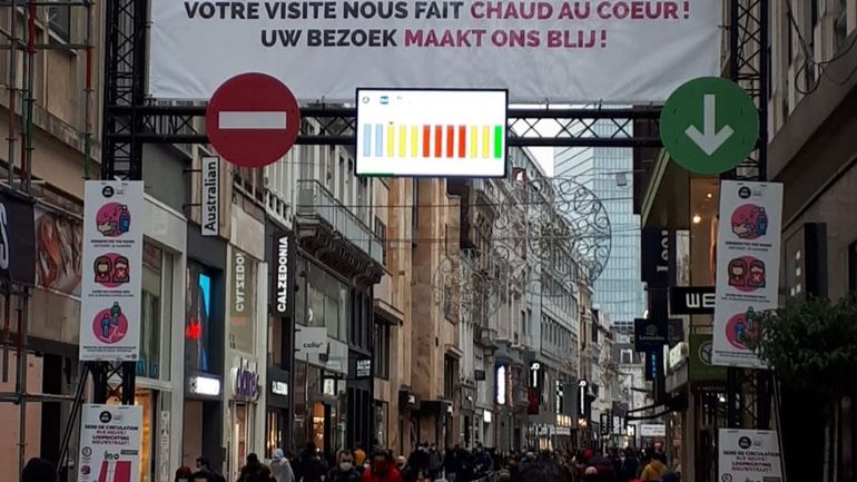 Réouverture des commerces : un site web pour connaître en temps réel l'affluence à la rue Neuve à Bruxelles