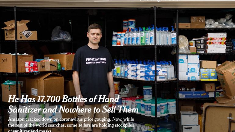 Coronavirus: bloqués par Amazon et eBay, deux Américains se retrouvent avec 17.700 flacons de gel sur les bras