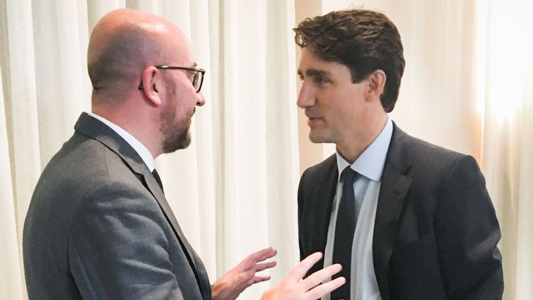 ONU: le CETA et le Brexit au menu lors d'une rencontre entre Charles Michel et Justin Trudeau