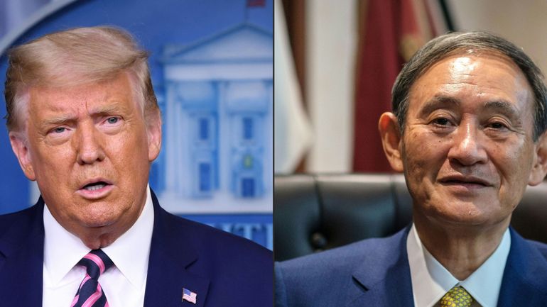 Premier contact entre Donald Trump et Yoshihide Suga