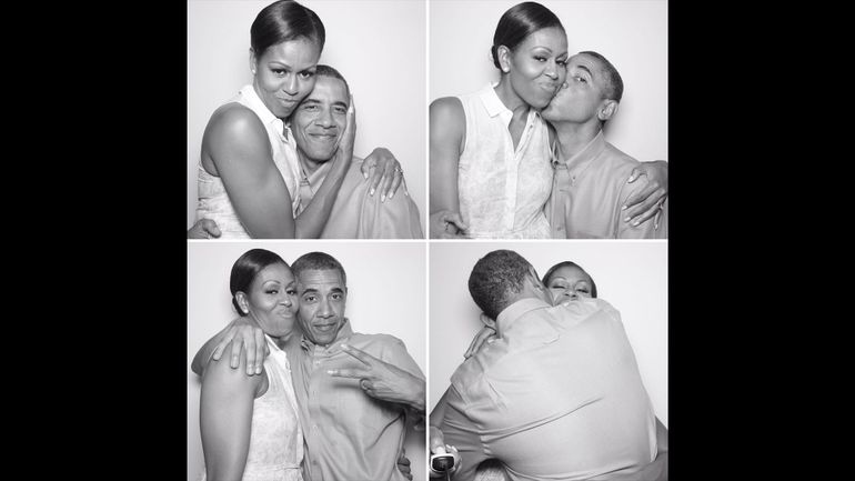 Le photobooth affectueux de Barack Obama pour souhaiter joyeux anniversaire à son épouse Michelle