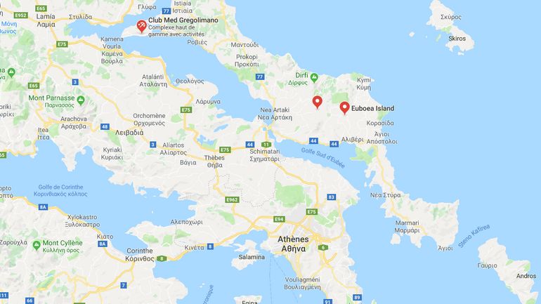 Grèce: important incendie sur l'île d'Eubée, aux frontières de l'Attique