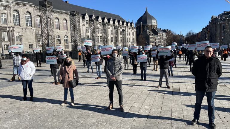 Liège : plus de 70 personnes place Saint-Lambert pour la campagne 