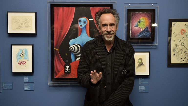 Tim Burton a visité l'exposition qui lui est consacrée à Genk