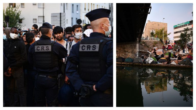 France : la police évacue un vaste campement de migrants à Aubervilliers (région parisienne)