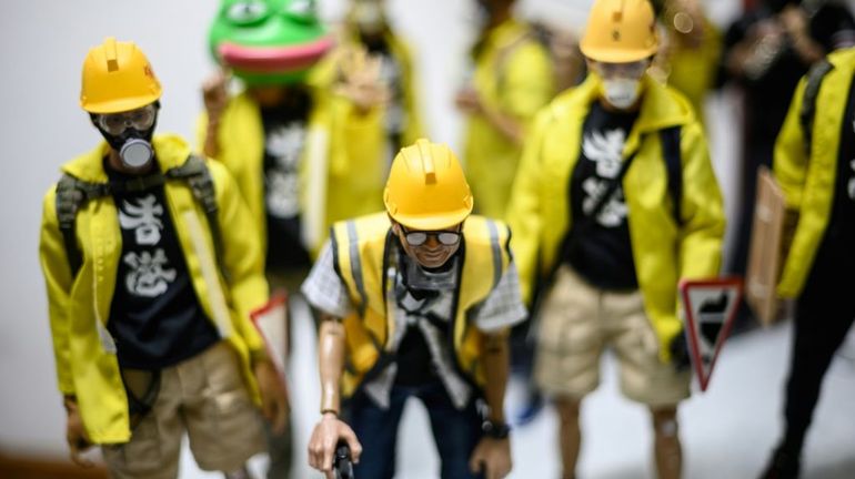 Des figurines à l'effigie des manifestants hongkongais vendues dans des magasins de jouets