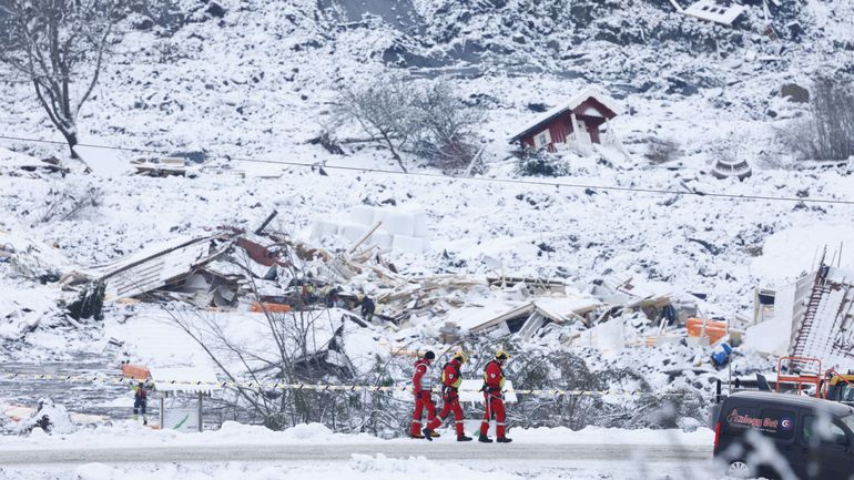 Glissement de terrain en Norvège : quatre morts et six disparus, selon un nouveau bilan