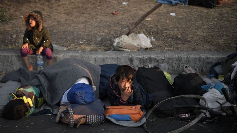 Face à la désolation du camp de Moria à Lesbos, les réfugiés 