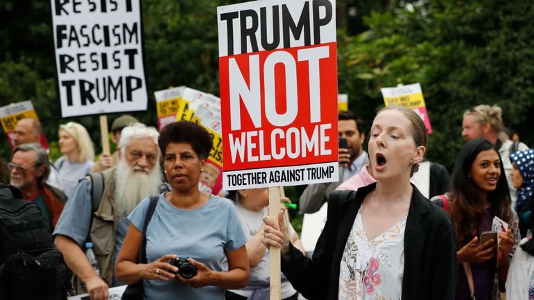 Manifestation à Londres contre la visite de Donald Trump