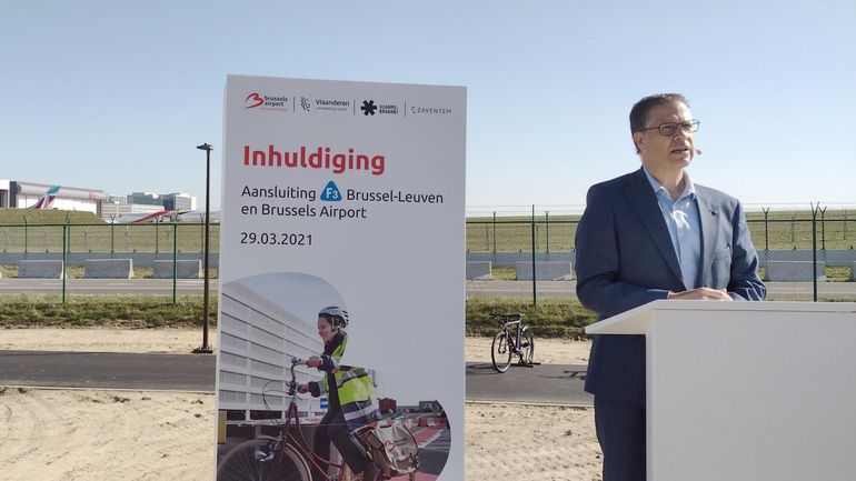 La liaison entre l'autoroute cyclable F3 Bruxelles-Louvain et Brussels Airport inaugurée