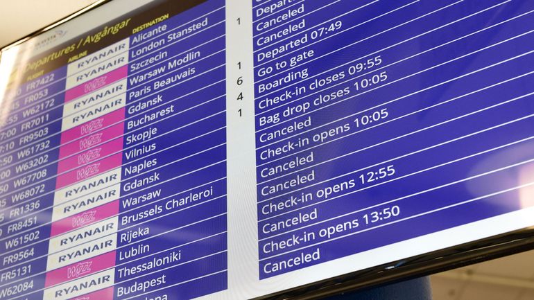 Vols Ryanair annulés: jugement remis à huitaine par le tribunal du commerce de Charleroi