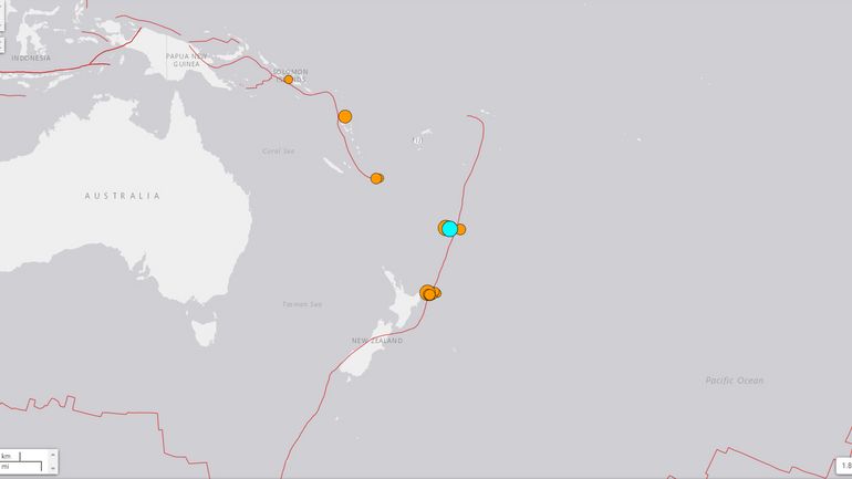 Un troisième séisme de magnitude 8,1 au large de la Nouvelle-Zélande