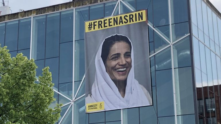 Des Iraniens manifestent à Bruxelles pour la libération de prisonniers politiques