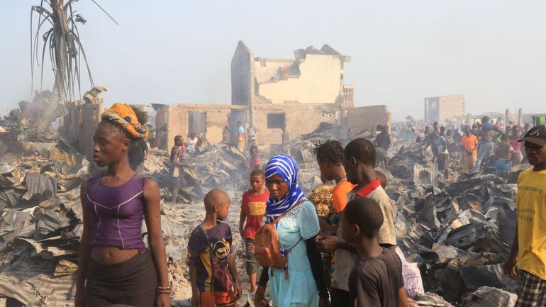 Sierra Leone : un incendie ravage le bidonville de Susan's Bay, à Freetown