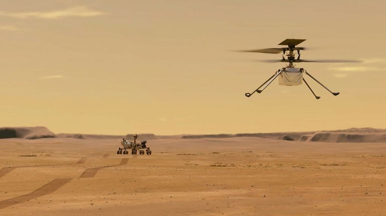 Planète Mars: l'hélicoptère Ingenuity de la Nasa s'est détaché avec succès du robot Perseverance