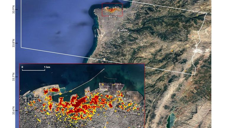 Explosions à Beyrouth : les dégâts de la double déflagration visibles depuis l'espace avec une photo de la NASA