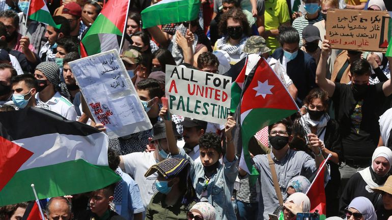 Jordanie : des milliers de manifestants dans la rue en solidarité avec les Palestiniens
