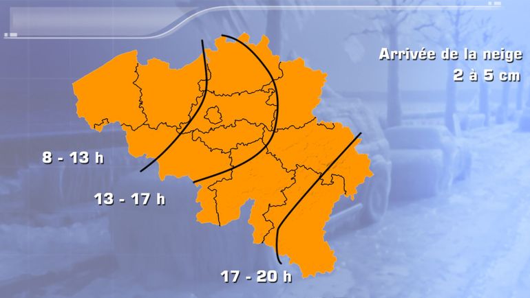 Météo: 2 à 5 centimètres de neige attendus, Kris Peeters appelle à travailler chez soi