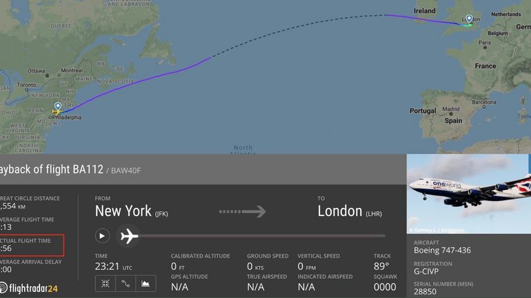 Tempête Ciara : record pour un vol New York – Londres effectué en moins de 5 heures