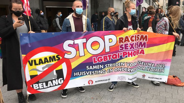 200 manifestants contre le racisme et le fascisme à Bruxelles