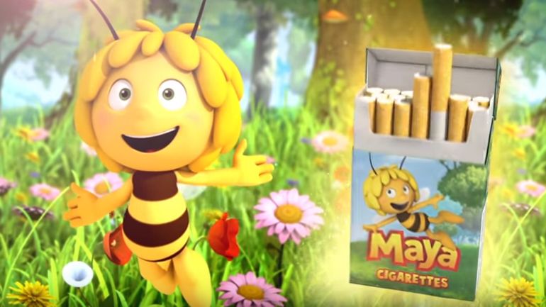 Vidéo choc de Greenpeace: Maya l'abeille lance des cigarettes pour enfants