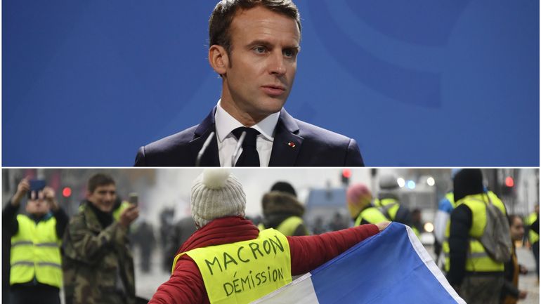 Gilets jaunes: Macron clame sa 