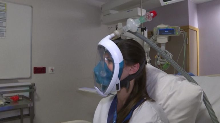 Coronavirus: de célèbres masques de plongée deviennent des respirateurs artificiels à l'hôpital Erasme