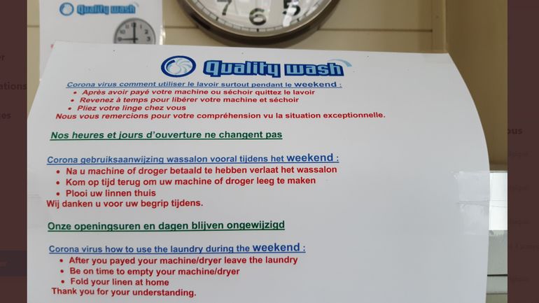 Coronavirus en Belgique: de nouvelles règles dans les salons-lavoirs accessibles au public