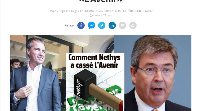 Deux journalistes de L'Avenir, licenciés, récompensés pour un article sur Nethys