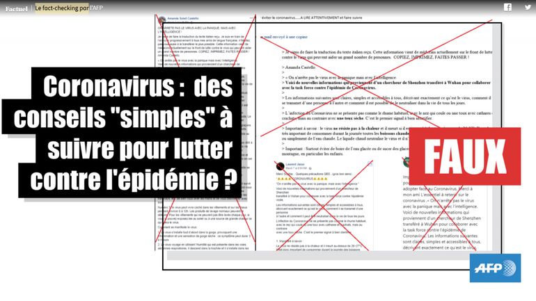 Coronavirus : restez chez vous et ne diffusez pas n'importe quoi sur internet