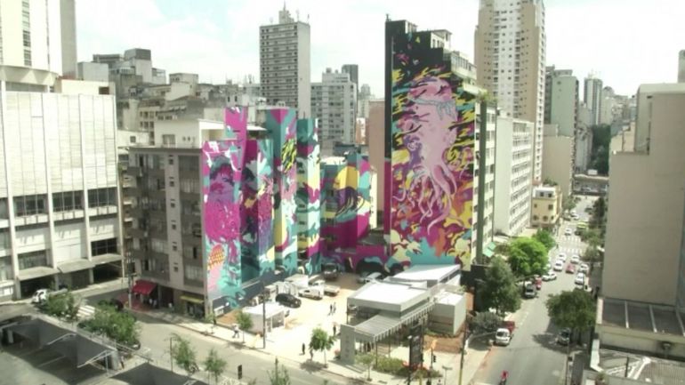 Un projet d'art urbain de 10.000 mètres carrés prend forme dans le centre de São Paulo