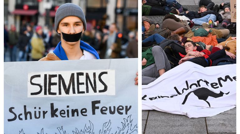 Allemagne: des manifestants, sur les charbons ardents, critiquent Siemens pour un projet de mine en Australie