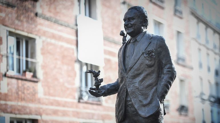 Inauguration d'une statue en l'honneur de René Goscinny à Paris