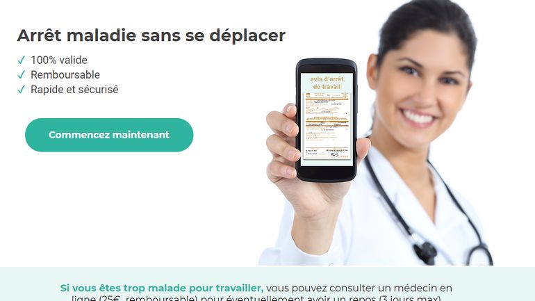 France: un site internet qui propose d'obtenir un arrêt maladie via le web, crée la polémique
