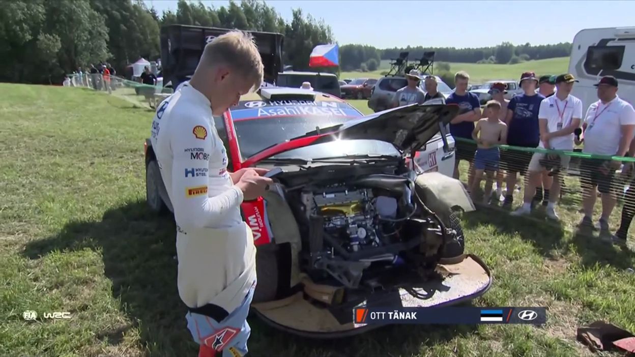 WRC Pologne : lancé vers la victoire sur la ES2, Ott Tanak est contraint à l'abandon
