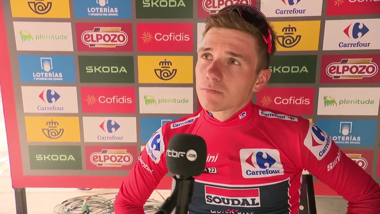 Vuelta 2023 - Remco Evenepoel sur sa 12e place dans l'emballage final de la 4e étape : "Toujours mieux d'être devant en cas de chutes ou cassures"