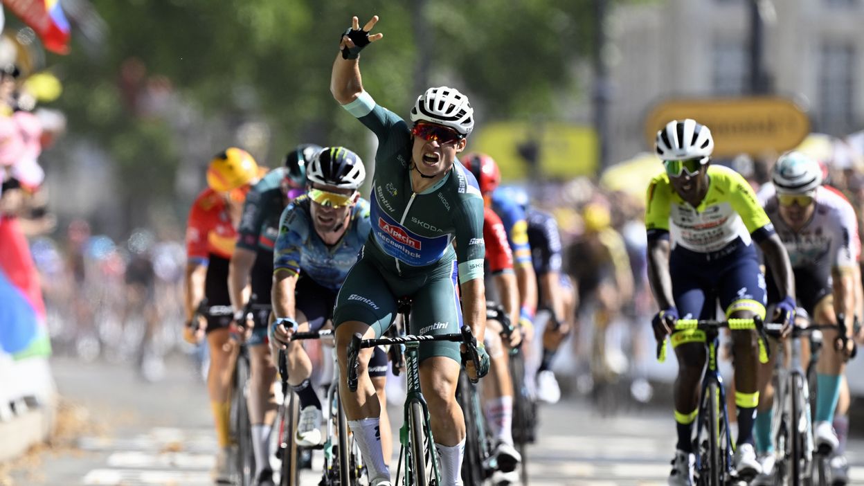 Tour de France : un incroyable Jasper Philipsen remporte sa troisième étape en trois sprints