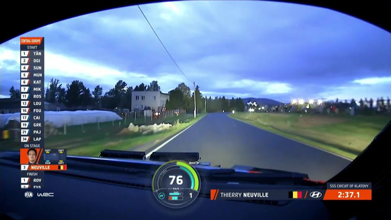 WRC Europe centrale : le passage de Thierry Neuville dans l'ES2