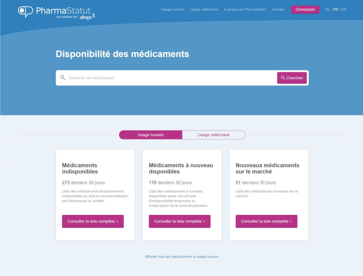 La liste des médicaments indisponibles