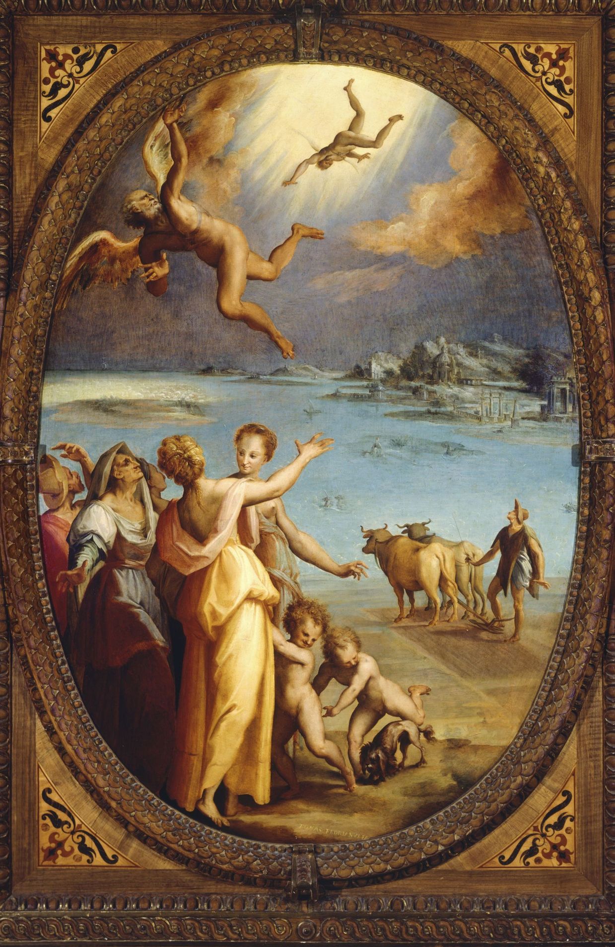 La Chute d'Icare, par Giovanni Fedini, au Palazzo Vecchio de Florence
